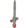 LEGO Flat Silver Sword with Transparent Red Jewels (68503)