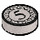 LEGO Effen Zilver Tegel 1 x 1 Ronde met 5 Coin (17968 / 98138)