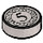 LEGO Effen Zilver Tegel 1 x 1 Ronde met 5 Coin (98138)