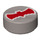 LEGO Argent plat Tuile 1 x 1 Rond avec rouge Chauve souris (26399 / 77229)