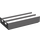 LEGO Effen Zilver Tegel 1 x 2 Rooster (met Groef aan onderzijde) (2412 / 30244)