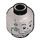 LEGO Flat Silver Tin Man Minifigure Head (Recessed Solid Stud) (3626 / 49370)