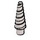 LEGO Platt Silver Unicorn horn med Spiral (34078 / 89522)