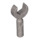 LEGO Flaches Silber Wrench mit Open Ende 3 Rippen Griff