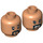 LEGO Fleisch Baze Malbus Minifigure Kopf (Einbau-Vollbolzen) (3626 / 28360)