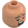 LEGO Hud Dr. Wu med Svart Skjorte og Grå Labfrakk og Grå Ben Minifigur Hode (Forsenket solid knott) (3626 / 68065)