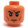 LEGO Huidskleurig Hoofd met Zwart Eyebrows, Wit Pupils, Frown (Verzonken Solid Stud) (3626 / 68714)