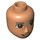 LEGO Huidskleurig Male Minidoll Hoofd met Brown Ogen (River) (78962 / 92240)