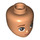 LEGO Flesh Minidoll Head with Brown Eyes and Closed Mouth (92198 / 104533)