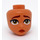 LEGO Flesh Minidoll Head with Olive Eyes and Sad Mouth (Nova) (92198 / 101235)