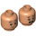 LEGO Huidskleurig Minifigure Hoofd met Decoratie (Verzonken Solid Stud) (1415 / 3626)