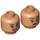 LEGO Huidskleurig Minifigure Hoofd met Decoratie (Verzonken Solid Stud) (3626 / 69891)