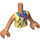 LEGO Vleeskleur Olivia met Geel Vest Top Friends Torso (35677 / 92456)