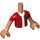 LEGO Flesh River - Red Checkered Shirt Friends Torso (Boy) (73161 / 92456)