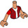 LEGO Flesh River - Red Checkered Shirt Friends Torso (Boy) (73161 / 92456)
