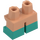 LEGO Fleisch Kurze Beine mit Turquoise Feet (37679 / 41879)