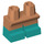 LEGO Fleisch Kurz Beine mit Turquoise Feet (37679 / 41879)