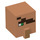 LEGO Flesh Square Head with Nose with Blacksmith Villager Face (23766 / 76878)