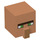 LEGO Flesh Square Head with Nose with Villager Face with Black Unibrow (23766 / 66853)