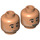 LEGO Huidskleurig Tan France Minifigure Hoofd (Verzonken Solid Stud) (3626 / 78506)
