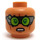 LEGO Flesh Tech Minifigure Head (Recessed Solid Stud) (3626 / 68780)