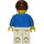 LEGO Fußballspieler Weiß und Blau Team mit Standard Grinsen Minifigur