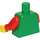 LEGO Forestman Torso with Maroon Collar and Red Arms (973)