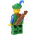 LEGO Forestman met Blauw Kraag, Groen Hoed, Blauw Veer Minifiguur