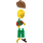 LEGO Forestman mit Bow und Pfeil, Gelb Feder und Brown Hut Set 6077 Minifigur