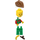 LEGO Forestman with Bow and Arrow, Yellow Feather and Brown Hat Set 6077 Minifigure