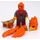 LEGO Frax - Mørkerød Ben Minifigur