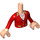 LEGO Friends Female Torso with Red Riding Jacket (92456)