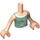 LEGO Friends Torso, med Sandgrøn Top med hvid Blomster Mønster (92456)