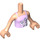 LEGO Friends Torso, with Strap Top with Black and White Flowers Pattern (92456)