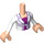 LEGO Friends Torso, with White Jacket with Knot Pattern (92456)