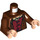 LEGO Frodo Baggins Torso mit Jacke over Dunkelrot Weste und Beige Hemd (76382 / 88585)