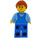 LEGO Garage Mechanic in Blue Overalls with Dirt Stains Minifigure