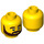 LEGO Garbage Man Grant Minifigure Head (Recessed Solid Stud) (3626 / 16120)