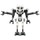 LEGO General Grievous mit Dark Stone Grau Körper und Weiß Muster Minifigur