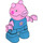 LEGO George Pig met Azure Top en Bloem Duplo-figuur