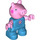 LEGO George Pig with Azure Top and Flower Duplo Figure