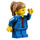 LEGO Girl, Denim Jacket, Blue Short Legs Minifigure