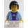 LEGO Girl in Bright Light Blue Jacket Minifigure