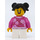 LEGO Girl in Dark Pink Patterned Shirt Minifigure