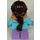 LEGO Girl in Medium Azure Jacket minifiguur