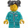 LEGO Girl in Pajamas with Ponytails Minifigure