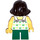 LEGO Girl in White Shirt with Plant Pattern Minifigure
