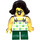 LEGO Girl in Wit Shirt met Plant Patroon minifiguur