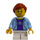 LEGO Flicka (Open Huvtröja over Lila Skjorta) Minifigur