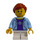 LEGO Girl (Open Hoodie over Purple Shirt) minifiguur